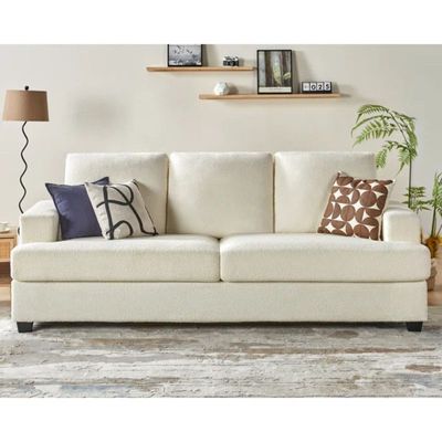 Boileau 3 Seater Fabric Sofa| WHITE