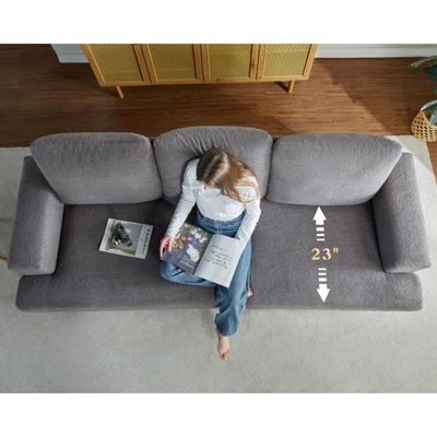 Boileau 3 Seater Fabric Sofa| GREY