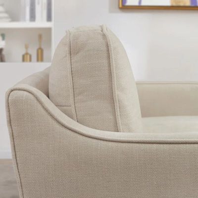 Azriah 3 Seater Fabric Sofa| BEIGE