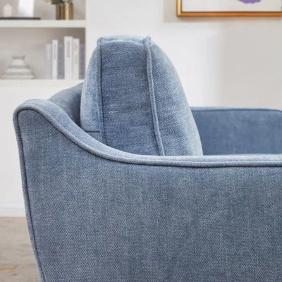 Azriah 3 Seater Fabric Sofa| BLUE