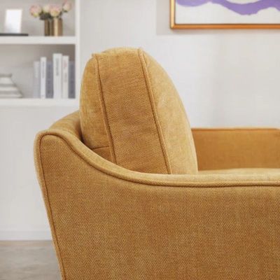 Azriah 3 Seater Fabric Sofa| YELLOW