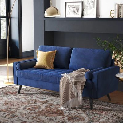 Brumback 3 Seater Fabric Sofa| BLUE