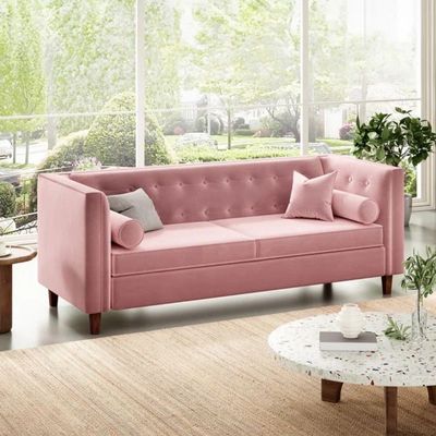 Ezeriah 3 Seater Fabric Sofa| PINK