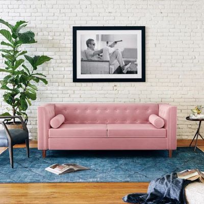 Ezeriah 3 Seater Fabric Sofa| PINK