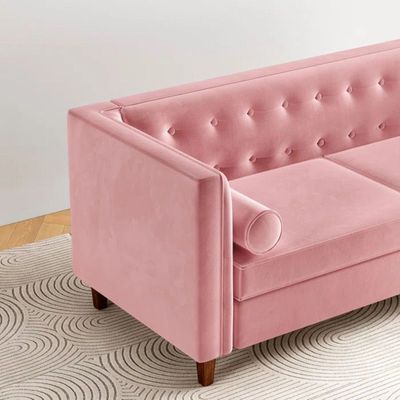 Ezeriah 3 Seater Fabric Sofa| PINK