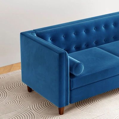 Ezeriah 3 Seater Fabric Sofa| BLUE