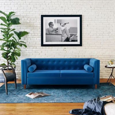 Ezeriah 3 Seater Fabric Sofa| BLUE