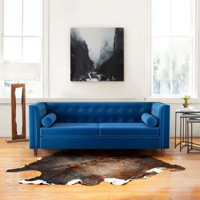 Ezeriah 3 Seater Fabric Sofa| BLUE