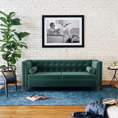 Ezeriah 3 Seater Fabric Sofa| GREEN
