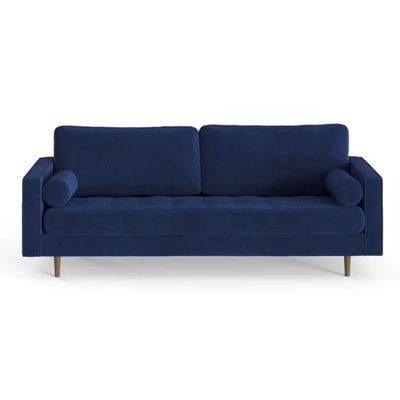 Geo 3 Seater Fabric Sofa| BLUE