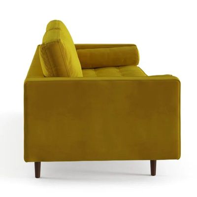 Geo 3 Seater Fabric Sofa| GOLD