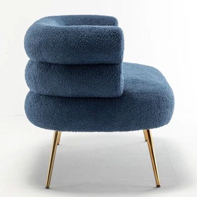 Demetrius 2 Seater Teddy Fabric Sofa| BLUE