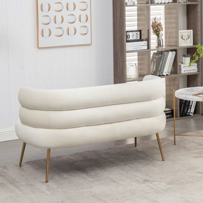 Demetrius 2 Seater Fabric Sofa| BEIGE