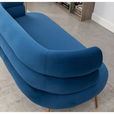 Demetrius 2 Seater Fabric Sofa| BLUE