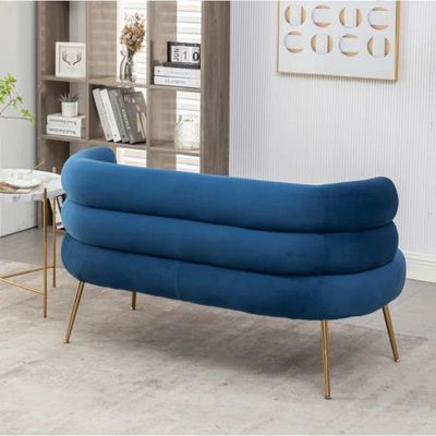 Demetrius 2 Seater Fabric Sofa| BLUE