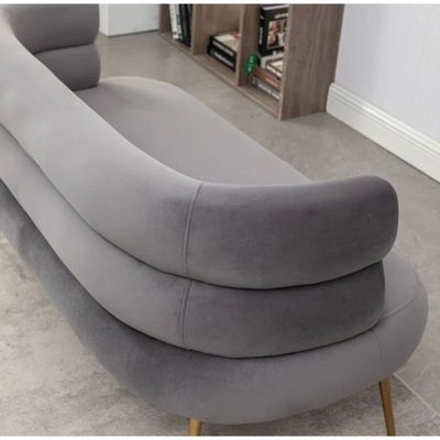 Demetrius 2 Seater Fabric Sofa| GREY