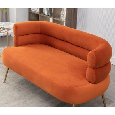 Demetrius 2 Seater Fabric Sofa| ORANGE