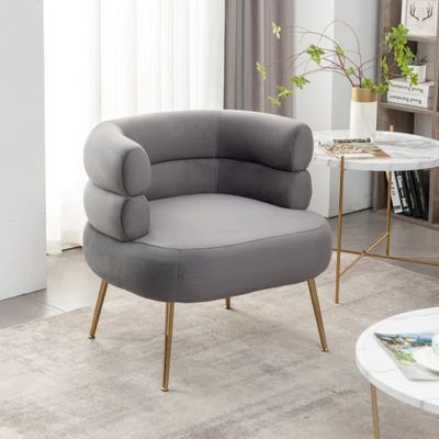 Demetrius 1 Seater Fabric Sofa| GREY