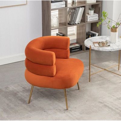 Demetrius 1 Seater Fabric Sofa| ORANGE