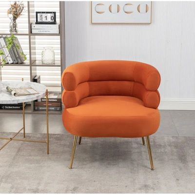 Demetrius 1 Seater Fabric Sofa| ORANGE