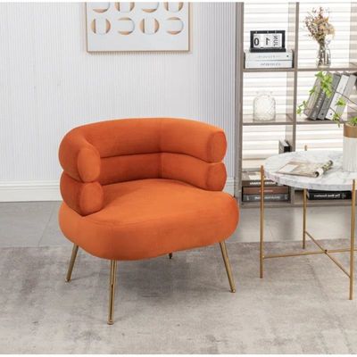 Demetrius 1 Seater Fabric Sofa| ORANGE