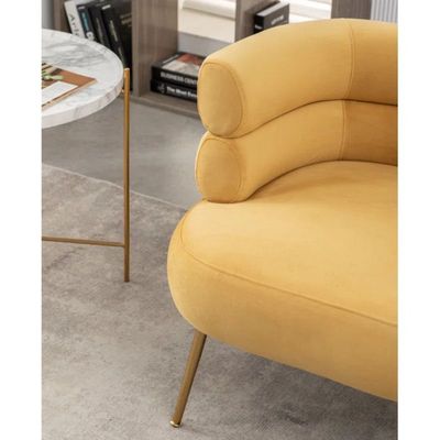 Demetrius 1 Seater Fabric Sofa| YELLOW