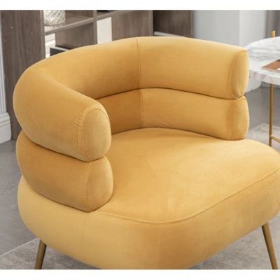 Demetrius 1 Seater Fabric Sofa| YELLOW