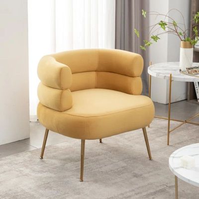 Demetrius 1 Seater Fabric Sofa| YELLOW