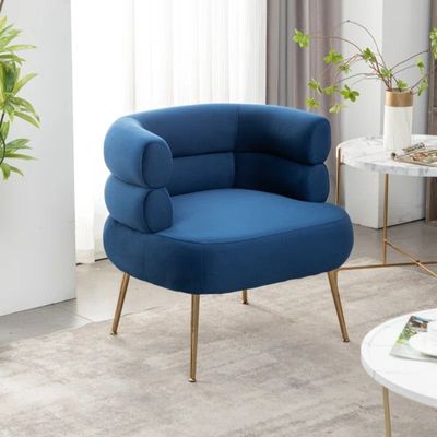 Demetrius 1 Seater Fabric Sofa| BLUE