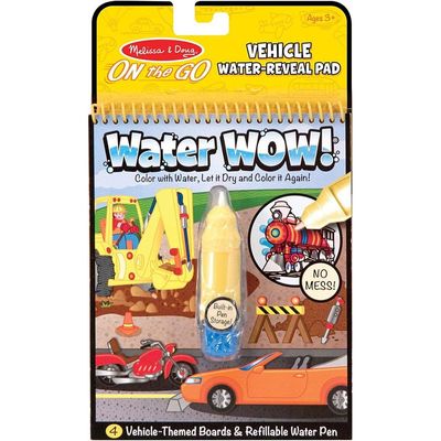 Melissa And Doug Water Wow - Vehicles : Kids' travel activity - No-mess water activity - On-the-go painting activity 