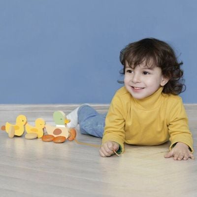 Classic World Pull Along Padding Duck, Soft & Cuddly, learning toys for babies

pen_spark