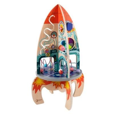 Classic World Multi-Activity Rocket Ship Playset, pretend play and educational toys for toddlers