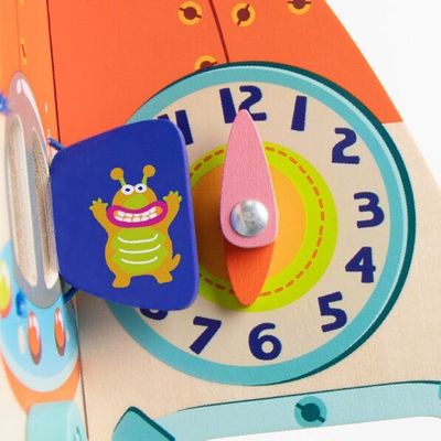 Classic World Multi-Activity Rocket Ship Playset, pretend play and educational toys for toddlers