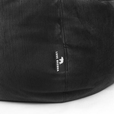 Luxe Decora Alba | Soft Suede Fabric Bean Bag for Best Comfort and Style | Washable | Filled with Polystyrene Beads | Ideal for Kids and Adults (Black, Small)