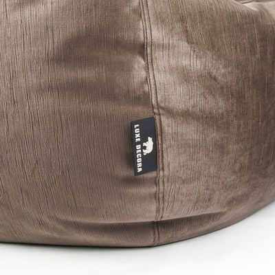 Luxe Decora Alba | Soft Suede Fabric Bean Bag for Best Comfort and Style | Washable | Filled with Polystyrene Beads | Ideal for Kids and Adults (Brown, Small)