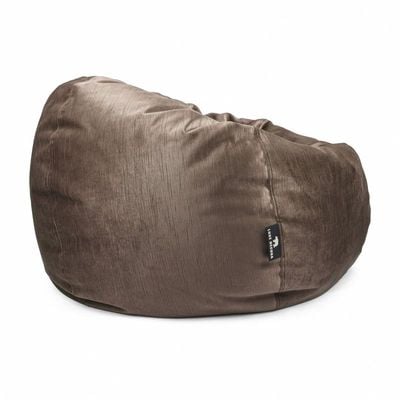 Luxe Decora Alba | Soft Suede Fabric Bean Bag for Best Comfort and Style | Washable | Filled with Polystyrene Beads | Ideal for Kids and Adults (Brown, Small)