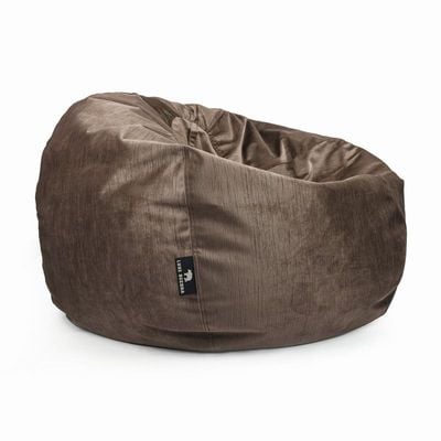 Luxe Decora Alba | Soft Suede Fabric Bean Bag for Best Comfort and Style | Washable | Filled with Polystyrene Beads | Ideal for Kids and Adults (Brown, Small)