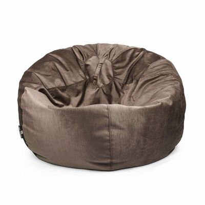 Luxe Decora Alba | Soft Suede Fabric Bean Bag for Best Comfort and Style | Washable | Filled with Polystyrene Beads | Ideal for Kids and Adults (Brown, Small)