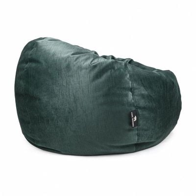 Luxe Decora Alba | Soft Suede Fabric Bean Bag for Best Comfort and Style | Washable | Filled with Polystyrene Beads | Ideal for Kids and Adults (Dark Green, Small)