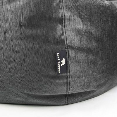 Luxe Decora Alba | Soft Suede Fabric Bean Bag for Best Comfort and Style | Washable | Filled with Polystyrene Beads | Ideal for Kids and Adults (Dark Grey, Small)