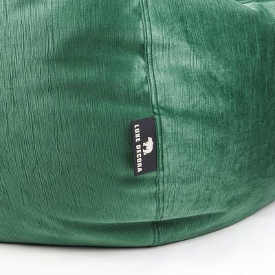 Luxe Decora Alba | Soft Suede Fabric Bean Bag for Best Comfort and Style | Washable | Filled with Polystyrene Beads | Ideal for Kids and Adults (Green, Small)