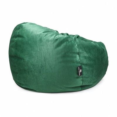 Luxe Decora Alba | Soft Suede Fabric Bean Bag for Best Comfort and Style | Washable | Filled with Polystyrene Beads | Ideal for Kids and Adults (Green, Small)