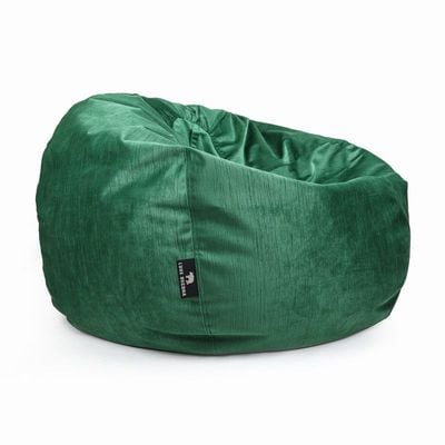 Luxe Decora Alba | Soft Suede Fabric Bean Bag for Best Comfort and Style | Washable | Filled with Polystyrene Beads | Ideal for Kids and Adults (Green, Small)