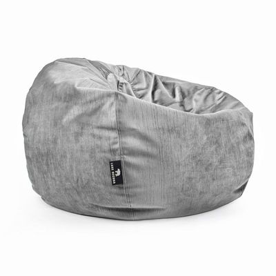 Luxe Decora Alba | Soft Suede Fabric Bean Bag for Best Comfort and Style | Washable | Filled with Polystyrene Beads | Ideal for Kids and Adults (Grey, Small)