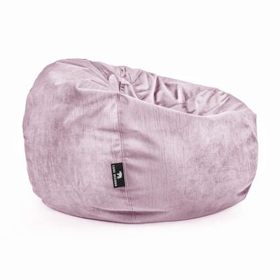 Luxe Decora Alba | Soft Suede Fabric Bean Bag for Best Comfort and Style | Washable | Filled with Polystyrene Beads | Ideal for Kids and Adults (Pink, Small)