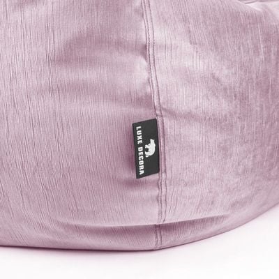 Luxe Decora Alba | Soft Suede Fabric Bean Bag for Best Comfort and Style | Washable | Filled with Polystyrene Beads | Ideal for Kids and Adults (Pink, Small)