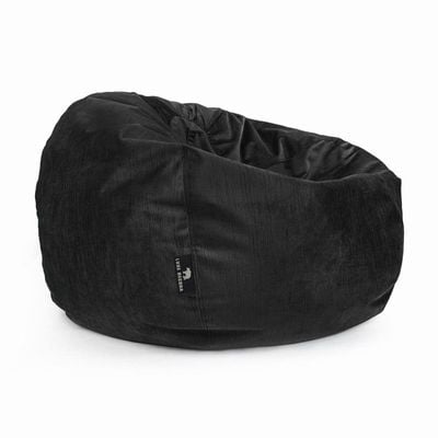 Luxe Decora Alba | Soft Suede Fabric Bean Bag for Best Comfort and Style | Washable | Filled with Polystyrene Beads | Ideal for Kids and Adults (BLack, Medium)