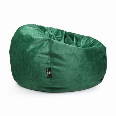 Luxe Decora Alba | Soft Suede Fabric Bean Bag for Best Comfort and Style | Washable | Filled with Polystyrene Beads | Ideal for Kids and Adults (Green, Medium)