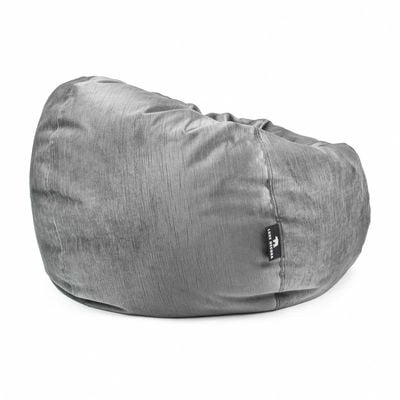 Luxe Decora Alba | Soft Suede Fabric Bean Bag for Best Comfort and Style | Washable | Filled with Polystyrene Beads | Ideal for Kids and Adults (Grey, Medium)