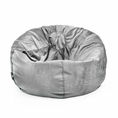 Luxe Decora Alba | Soft Suede Fabric Bean Bag for Best Comfort and Style | Washable | Filled with Polystyrene Beads | Ideal for Kids and Adults (Grey, Medium)